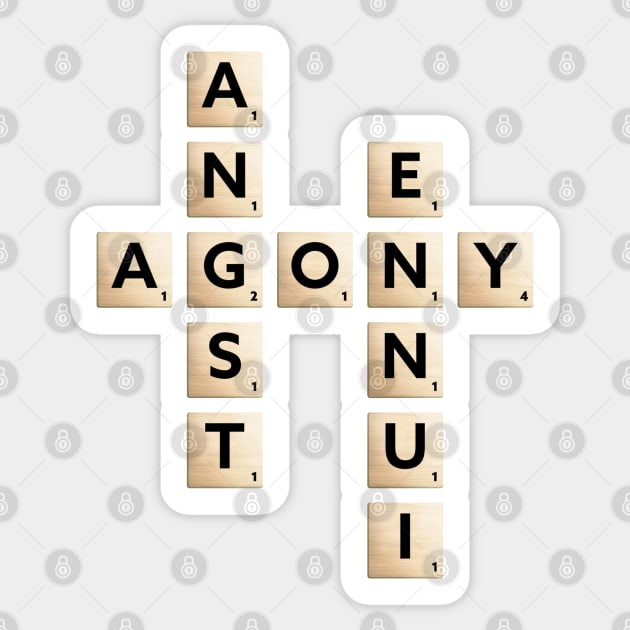 Agony Word Puzzle - Playful & Sad Sticker by TuncGK